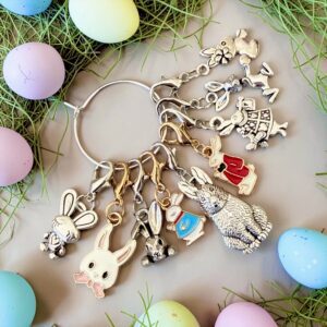 Bunnies on a Ring ~ 9 piece set!