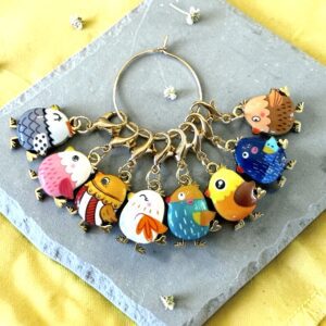 Whimsical Birds on a Ring ~ 8 piece set!