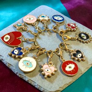 Evil Eyes on a Ring ~ 12 piece set!